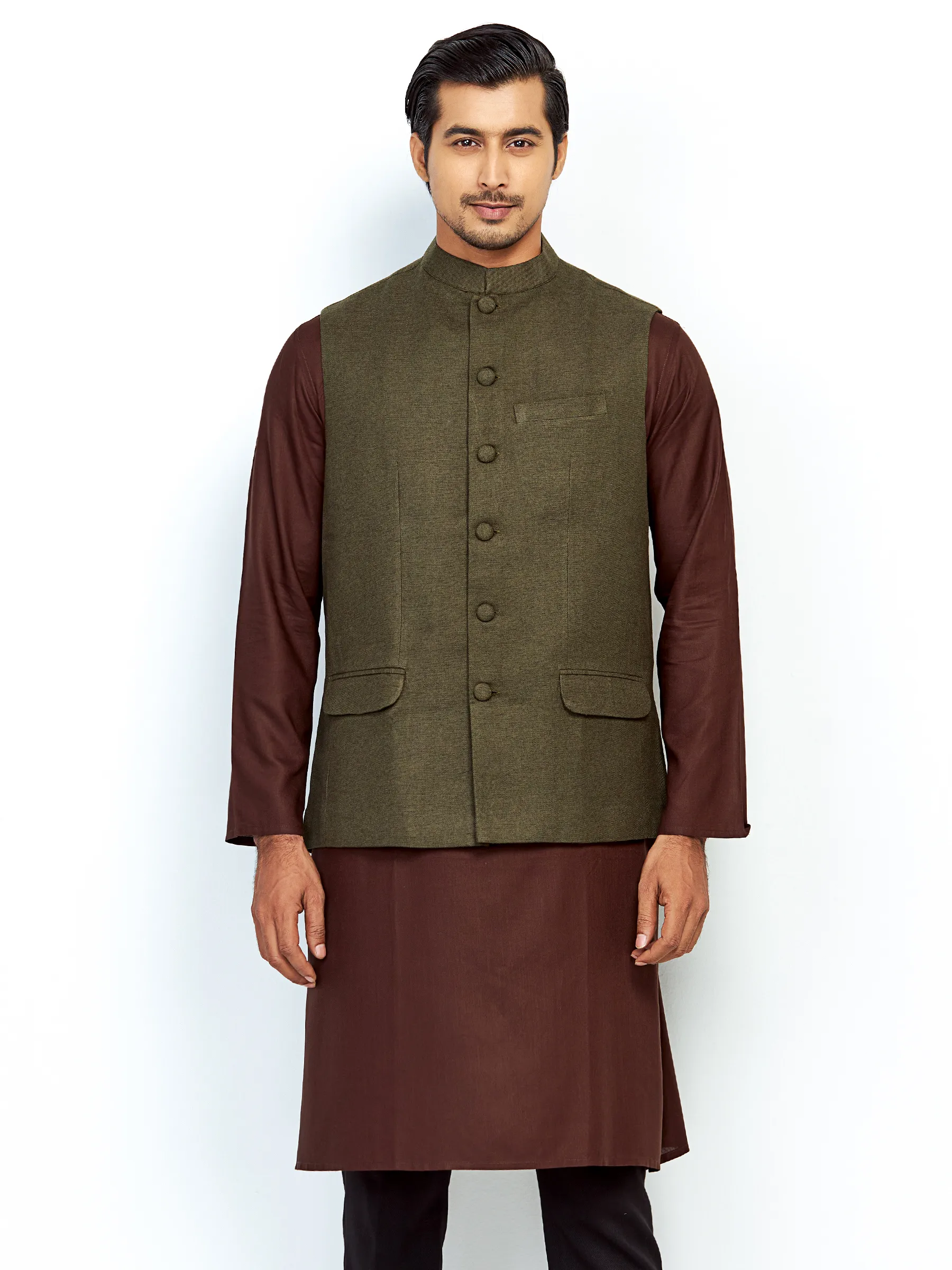 Olive Cotton Coaty
